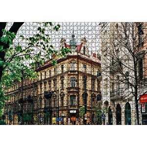 Polonya Krakov Şehir Manzarası Puzzle Yapboz Mdf Ahşap 1000 Parça