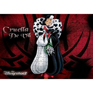 Disney Karakteri Cruella De Vil Puzzle Yapboz Mdf Ahşap 255 Parça