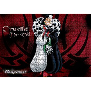 Disney Karakteri Cruella De Vil Puzzle Yapboz Mdf Ahşap 1000 Parça