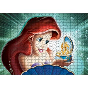 Disney Denizkızı Ve Müzik Kutusu Puzzle Yapboz Mdf Ahşap 500 Parça