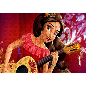 Prenses Elena Gitar Çalıyor Puzzle Yapboz Mdf Ahşap 255 Parça