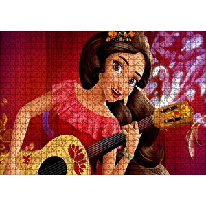 Prenses Elena Gitar Çalıyor Puzzle Yapboz Mdf Ahşap 1000 Parça