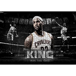 Lebron James Cleveland Cavaliers Kral Puzzle Yapboz Mdf Ahşap 1000 Parça