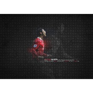 Cristiano Ronaldo Şeffaf Yansıma Arka Plan Puzzle Yapboz Mdf Ahşap 1000 Parça
