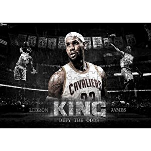 Lebron James Cleveland Cavaliers Kral Puzzle Yapboz Mdf Ahşap 255 Parça