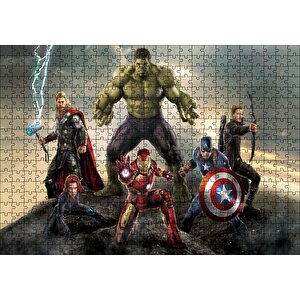 Marvel Avengers Görseli Puzzle Yapboz Mdf Ahşap 500 Parça