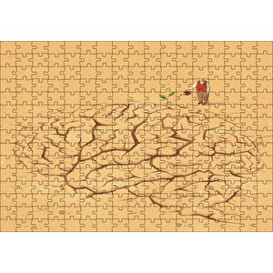 Beyne Bir Düşünce Ekmek Ve Yeşertmek Puzzle Yapboz Mdf Ahşap 255 Parça
