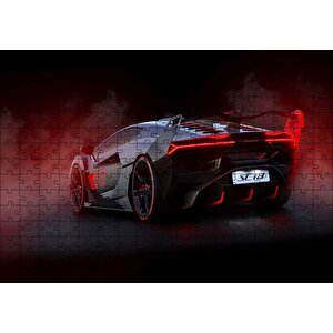 Lamborghini Sck Arkadan Görünüş Puzzle Yapboz Mdf Ahşap 255 Parça