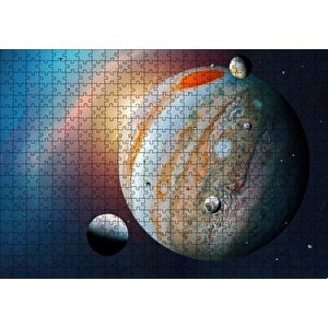 Jüpiter Ve Uyduları Puzzle Yapboz Mdf Ahşap 500 Parça