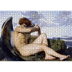 Gökten Düşmüş Melek Alexandre Cabanel Sanat Görseli Puzzle Yapboz Mdf Ahşap 1000 Parça