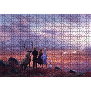 Sisli Ovaya Bakan Elsa Ve Arkadaşları Puzzle Yapboz Mdf Ahşap 1000 Parça