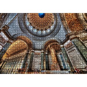 Küba'da Tarihi Yapı İçeriden Görünüm Puzzle Yapboz Mdf Ahşap 1000 Parça