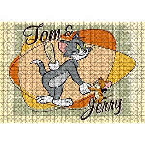 Tom Ve Jerry Sopa Ve Dinamit Puzzle Yapboz Mdf Ahşap 1000 Parça