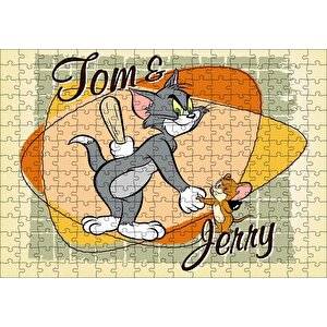 Tom Ve Jerry Sopa Ve Dinamit Puzzle Yapboz Mdf Ahşap 255 Parça