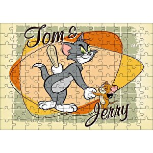 Tom Ve Jerry Sopa Ve Dinamit Puzzle Yapboz Mdf Ahşap 120 Parça