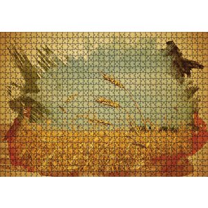 Buğday Başaklar Puzzle Yapboz Mdf Ahşap 1000 Parça