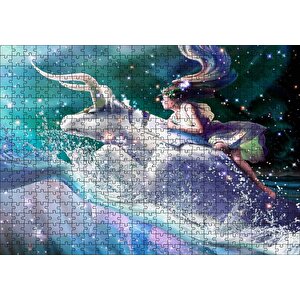 Perisi Ve Boğa Burcu Görseli Puzzle Yapboz Mdf Ahşap 500 Parça
