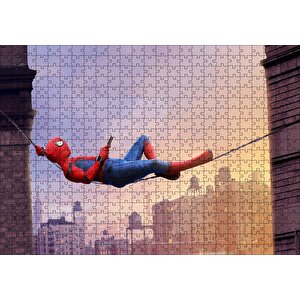 Siyah Hippi Gözlüklü Sarı Kedi Puzzle Yapboz Mdf Ahşap 500 Parça