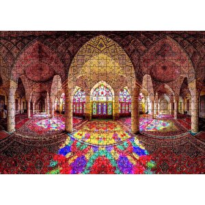 İran'da Vitraylar Ve Tavan Süslemeleri Puzzle Yapboz Mdf Ahşap 500 Parça