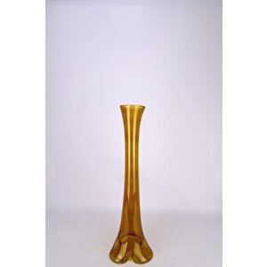Fil Ayağı Cam Dekoratif Vazo 60 Cm Amber - Va.fla.002.001 C1-1-288