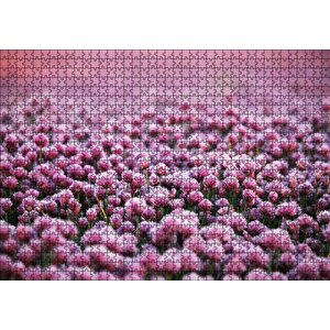 Cakapuzzle Mor Renkli Tomurcuk Çiçekler Puzzle Yapboz Mdf Ahşap