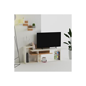 Lagomood Rode Tv Ünitesi Tv Sehpası Beyaz Meşe