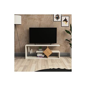 Lagomood Intens Tv Ünitesi Tv Sehpası Beyaz Meşe