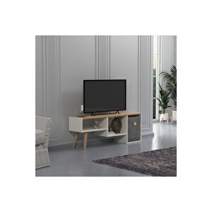Lagomood Güne Plus Tv Standı Beyaz Meşe