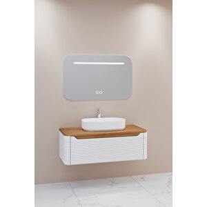 Ardino 110 Cm Banyo Dolabı Beyaz Kayın - Boy Dolap Hariç