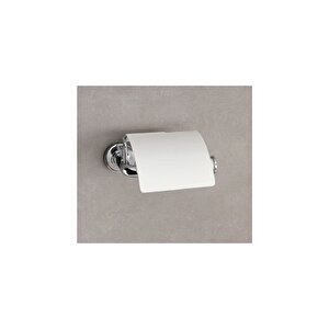 Nord Kapaklı Tuvalet Kağıtlığı Krom/beyaz Renk 69x121x155 Mm