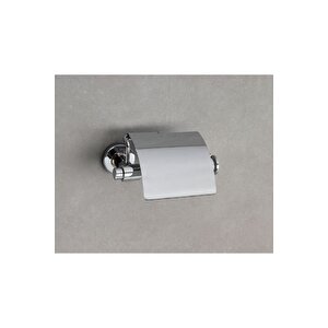 Ezel Kapaklı Tuvalet Kağıtlığı Krom Renk 85x90x158 Mm
