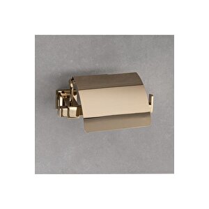 Q-lıne Kapaklı Tuvalet Kağıtlığı Gold Renk 87x118x158 Mm