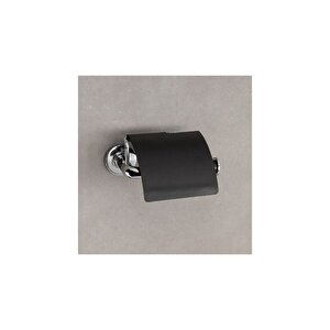 Nord Kapaklı Tuvalet Kağıtlığı Krom/siyah Renk 69x121x155 Mm