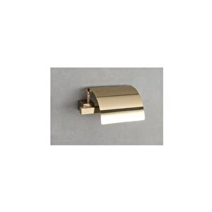 Vector Kapaklı Tuvalet Kağıtlığı Gold Renk 75x91x170 Mm