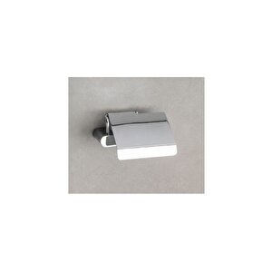 Ovalın Kapaklı Tuvalet Kağıtlığı Krom Renk 87x137x159 Mm