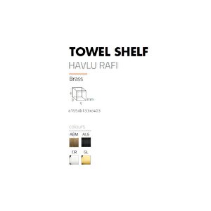 Banyo Havlu Rafı Antik Renk 155x133x403 Mm