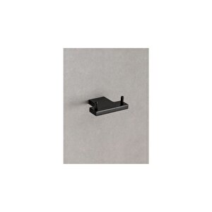 Plaın İkili Askılık Siyah Renk 28x60x80 Mm
