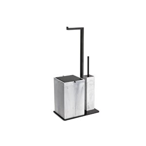 Hareketli Wc Set Mermer Deseni/siyah Renk 719x211x350 Mm