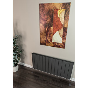 Selanik Alüminyum Radyatör 1230 X 600 Pütürlü Antrasit 7946