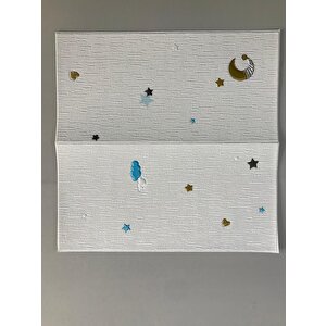 70x70cm 1 Adet Yapışkanlı Modern Yıldız Uzay Tema Desen Çoçuk Odası Salon Duvar Kağıdı Paneli Nw164