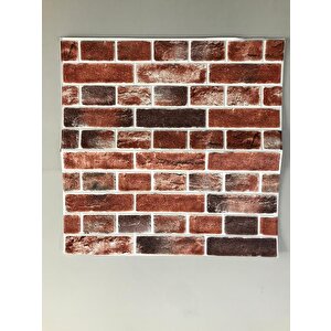 70x70cm 1 Adet Silinebilir Yapışkanlı Çok Renkli Tuğla Desen Salon Şömine Duvar Kağıdı Paneli Nw149