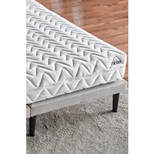 Niron Slim Pocket Yatak Seti - 100x200 Tek Kişilik Paket Yaylı Yatak, Metal Baza Ve Başlık Takımı