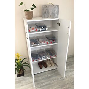 Irmak Çok Amaçlı Dolap Ayakkabılık Dolabı Dolap 2 Kapaklı 4 Gözlü Ayakkabılık