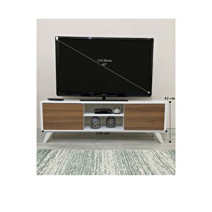 Irmak Tv Sehpası & Tv Ünitesi Ceviz Kapaklı Mini Televizyon Sehpası