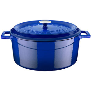 Döküm Yuvarlak Tencere. Trendy Çap(ø) 32cm. Mavi