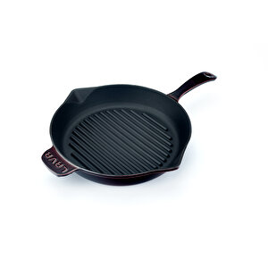 Lava Döküm Yuvarlak Izgara Tavası 28 Cm-majolic Abourjin Mor