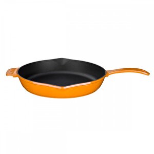Lava Döküm Yuvarlak Kızartma Tavası Döküm Demir Yekpare Saplı. Çap(ø)28cm