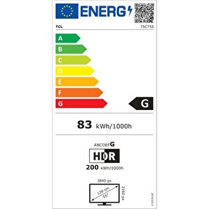 Tcl 75c755gtv 4k Mini Led 75'' Google Tv