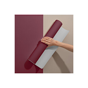 Vişne Rengi Yapışkanlı Folyo Düz Renk Mutfak Dolap, Tezgah Arası Ve Mobilya Kaplama 0433 90x500 cm 