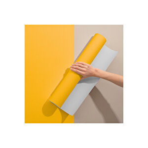 Mat Sarı Yapışkanlı Folyo, Mutfak Dolap, Tezgah Arası Ve Mobilya Kapalma Folyosu 0429 45x1500 cm 
